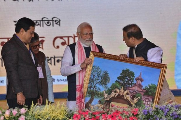After unveiling 18 projects in the state, the prime minister said,