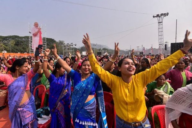 Foundation stones were laid for several significant projects, including the Kamakhya temple corridor (Rs 498 crore), a six-lane road from the new airport terminal in Guwahati (Rs 358 crore), the upgrading of Nehru Stadium to FIFA standards (Rs 831 crore), and the construction of a new sports complex in Chandrapur (Rs 300 crore). (Image: PTI)