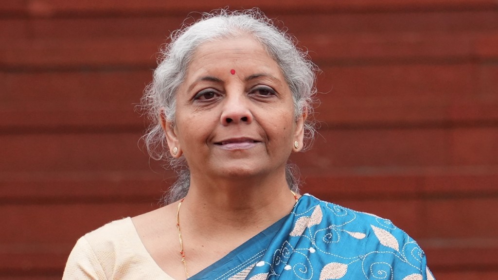 Union Finance Minister Nirmala Sitharaman arrives at Parliament House complex to present the Interim Budget 2024, in New Delhi, Thursday, Feb. 1, 2024. (PTI Photo/Kamal Kishore)