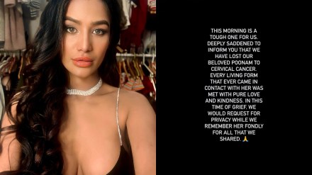 Poonam Pandey Dies of Cervical Cancer, Age 32