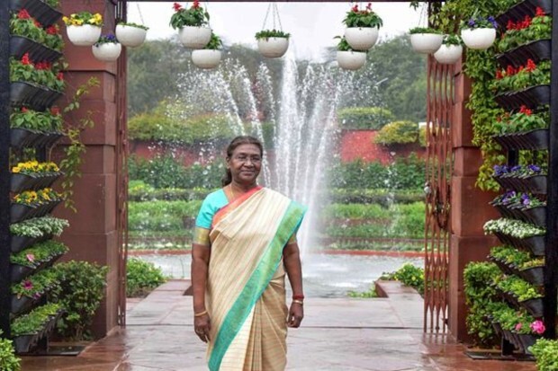 President Droupadi Murmu officially launched the 'Udyan Utsav 2024' event at Amrit Udyan on Thursday. (Image: PTI)