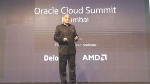 Shailender Kumar, senior VP and regional MD, Oracle India and NetSuite JAPAC, at the Oracle CloudWorld Tour in Mumbai