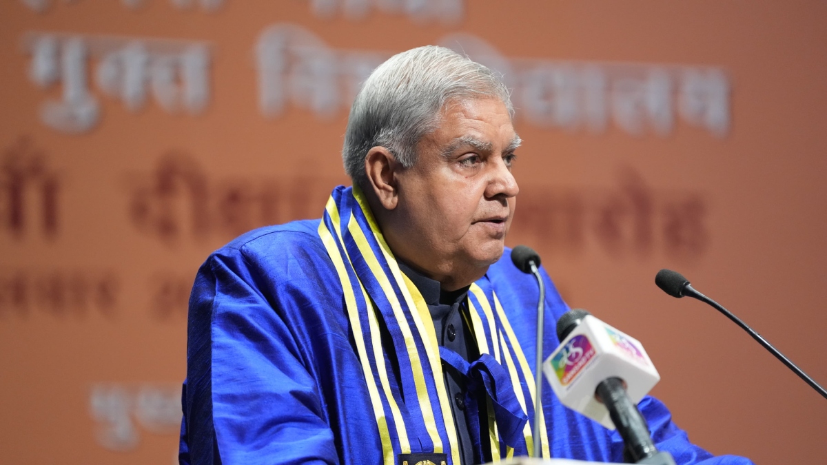 V-P Dhankhar urges students to think beyond coaching classes for innovation. V-P Dhankhar urges students to think beyond coaching classes for innovation.