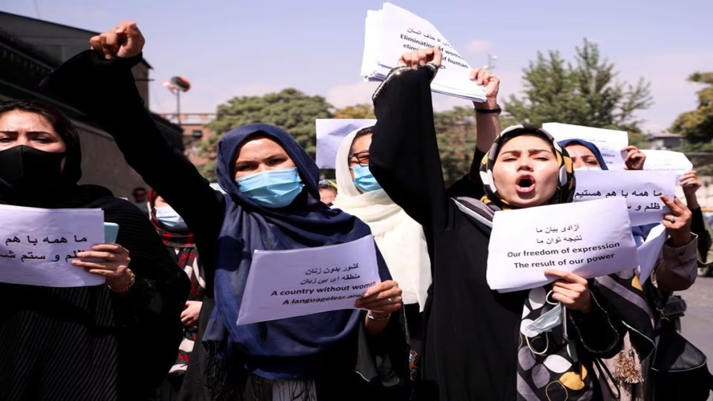 Afghan women protest
