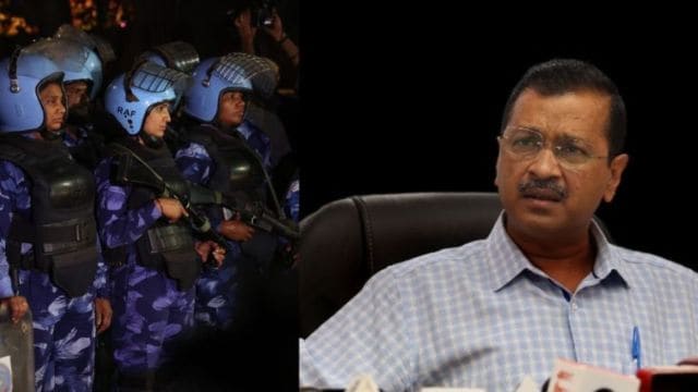 A 12-member team of the ED arrested Delhi CM Arvind Kejriwal from his residence in North Delhi’s Civil Lines (Image/IE) A 12-member team of the ED arrested Delhi CM Arvind Kejriwal from his residence in North Delhi’s Civil Lines (Image/IE)