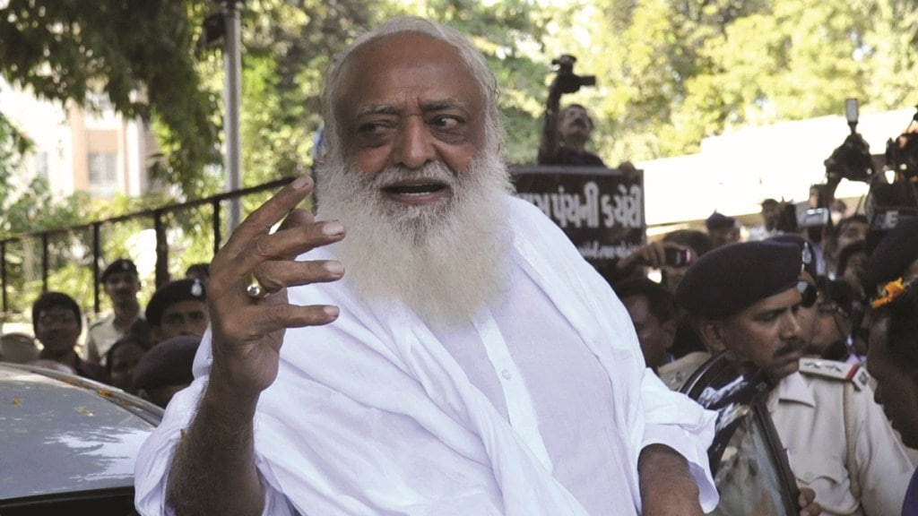 Asaram comes to depose before DK Trivedi Commission that is probing the death of two boys who were found dead at the Asaram's ashram in 2008 Express photo by Ashwin Sadhu/Archive