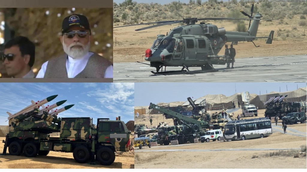 The integrated tri-service firepower and manoeuvre exercise was held for about 50 minutes at the Pokhran field firing range. (Images: X)