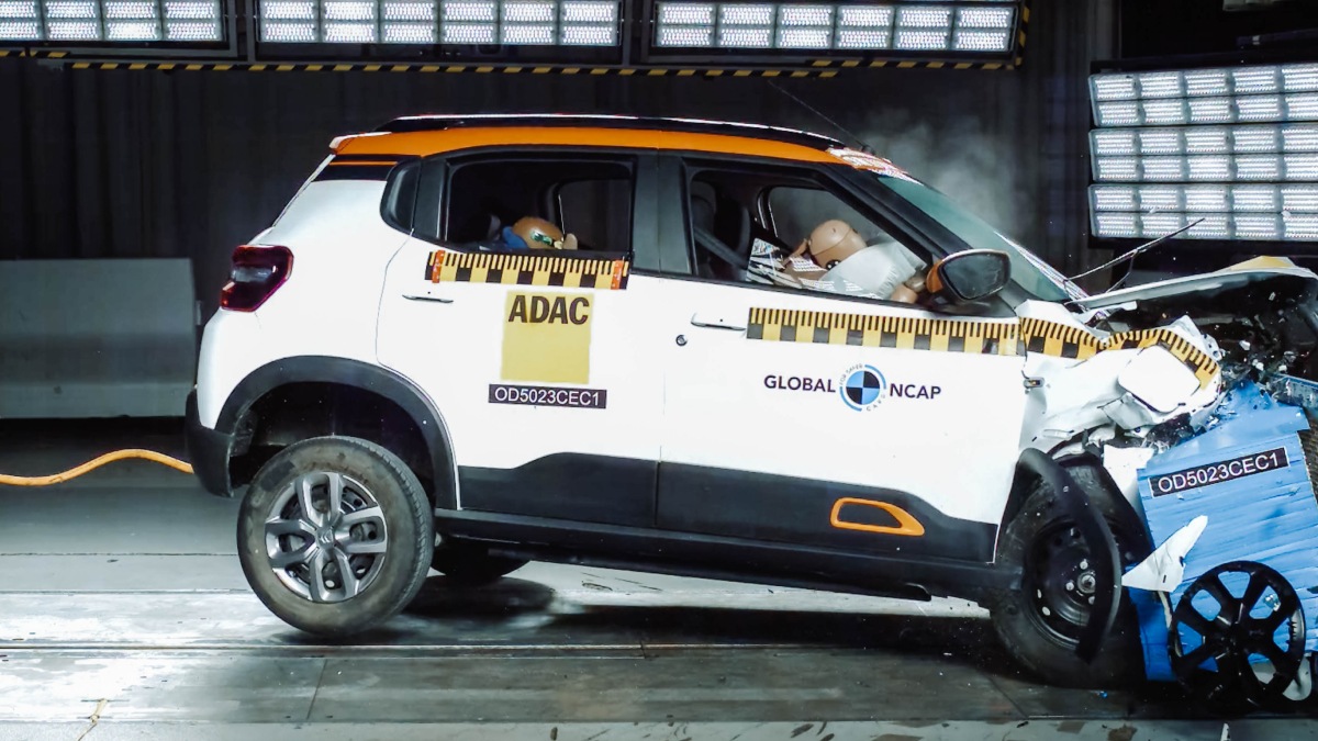 Citroen e-C3 frontal crash test
