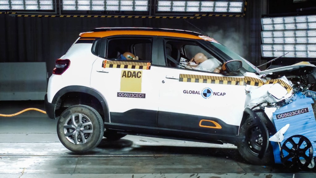 Citroen e-C3 frontal crash test
