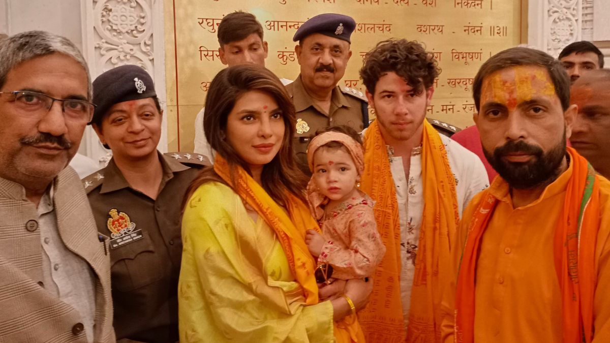 Priyanka Chopra, Nick Jonas visit Ayodhya