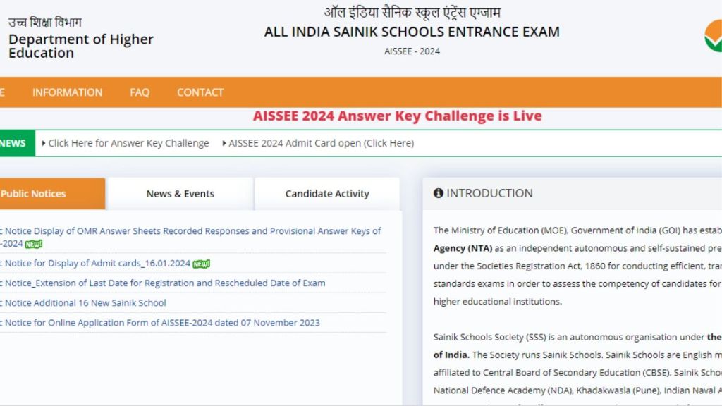 Sainik School Result 2024