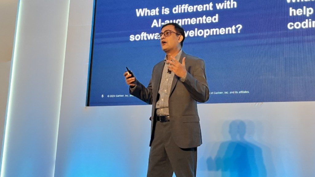 Manjunath Bhat, VP Analyst, at the Gartner Security & Risk Management Summit held in Mumbai. (Image: Gartner)