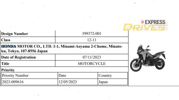 Honda Africa Twin patent application