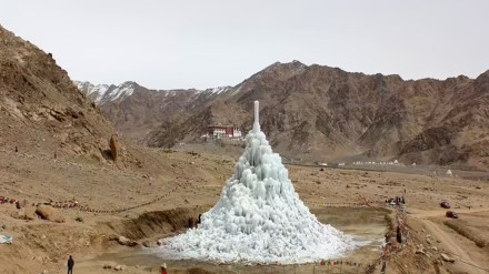 Ice stupa in Ladakh