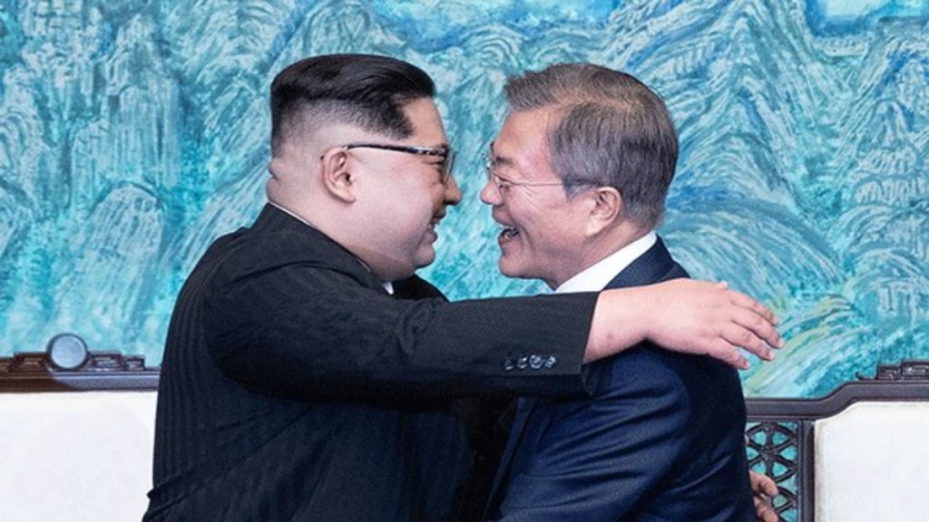 Kim Jong Un with Moon Jae-in at the Third Inter-Korean Summit of 2018. (Image: X)