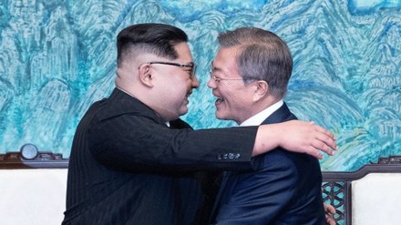 Kim Jong Un with Moon Jae-in at the Third Inter-Korean Summit of 2018. (Image: X)