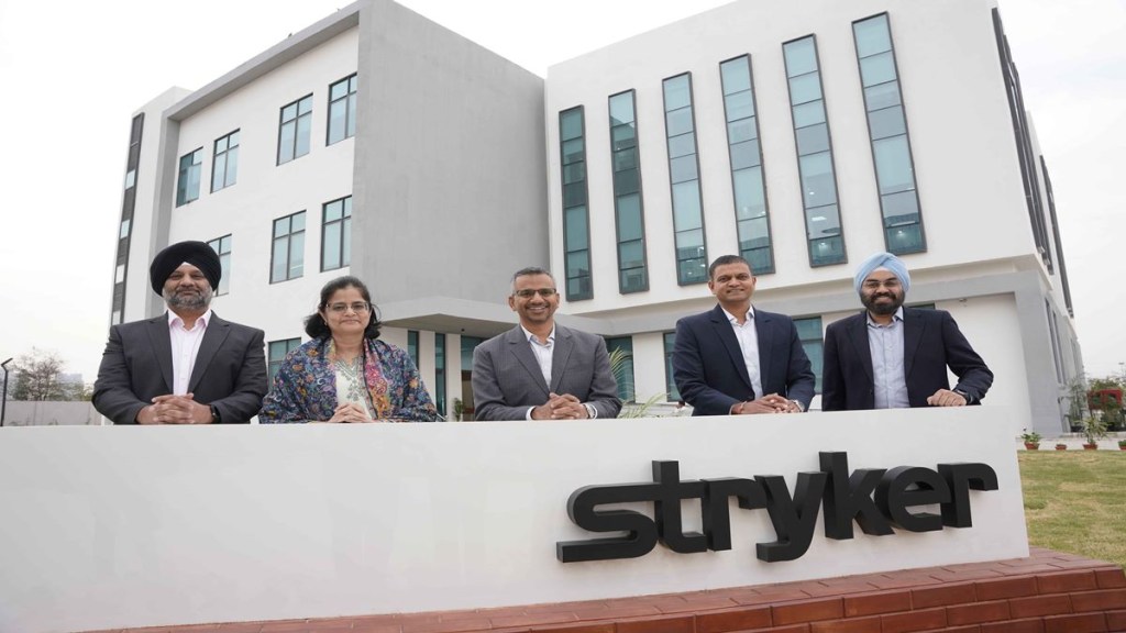 Ram Rangarajan – Vice President of Stryker Global Technology Center with his leadership team at the inauguration of its Medical Device Testing Lab