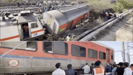 Indian Railways cancels 6 trains, diverts other two due to Sabarmati-Agra Superfast train derailment (Image/ANI) Indian Railways cancels 6 trains, diverts other two due to Sabarmati-Agra Superfast train derailment (Image/ANI)