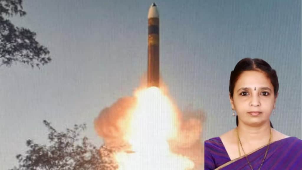 Agni-5 missile and Sheena Rani. (Image: PTI Photo and X/@AreyBangdu)