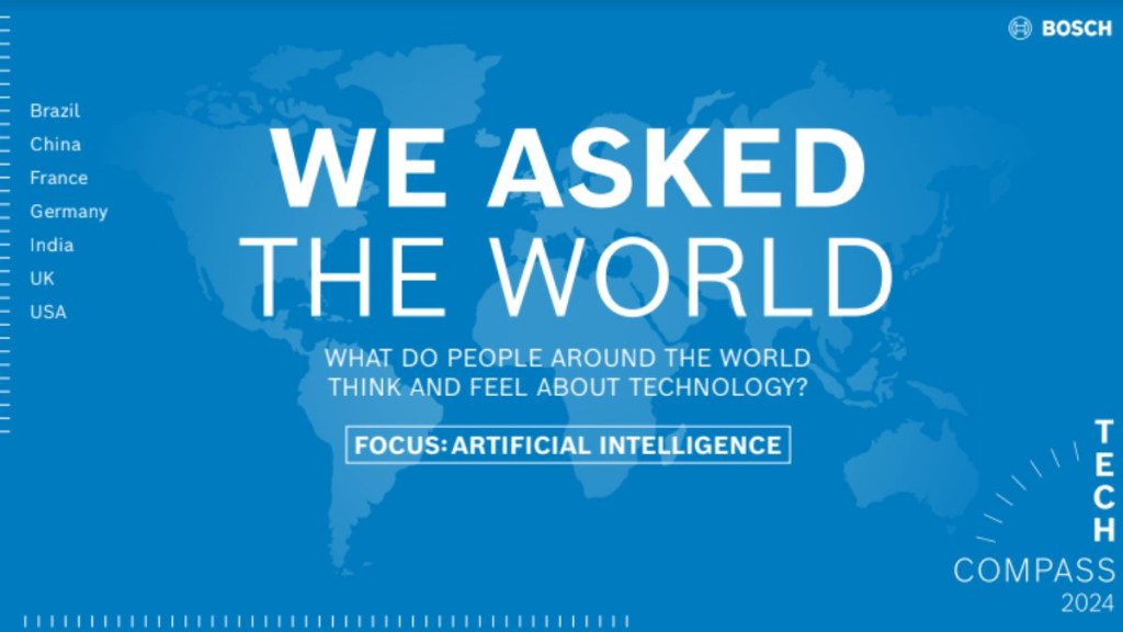 For the survey, people aged 18 and over in seven countries were polled online on behalf of Robert Bosch GmbH