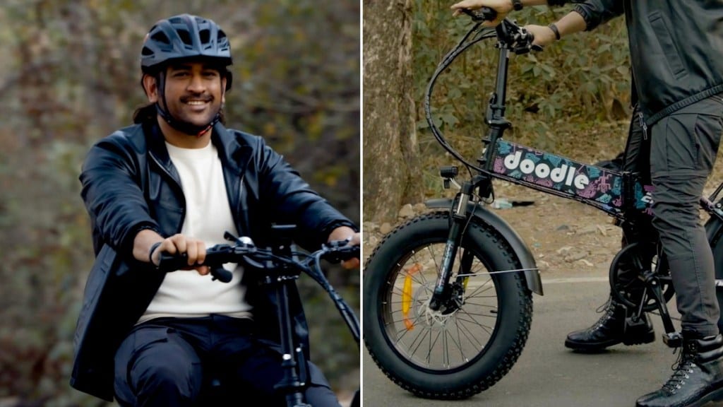 ms dhoni electric cycle