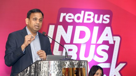 redBus CEO Prakash Sangam at the launch of ' India Bus Track' report in Delhi (Image/FE) redBus CEO Prakash Sangam at the launch of ' India Bus Track' report in Delhi (Image/FE)