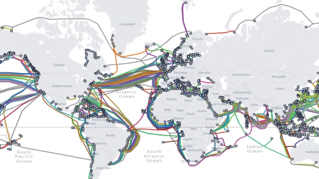 Submarine cables are responsible for carrying 99% of the intercontinental data that goes to around 1,400 landing points globally. (Image: Submarine Cable Map) Submarine cables are responsible for carrying 99% of the intercontinental data that goes to around 1,400 landing points globally. (Image: Submarine Cable Map)