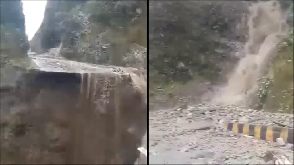 Massive landslide in Arunachal Pradesh's Dibang, highway near Indo-China border washed away Massive landslide in Arunachal Pradesh's Dibang, highway near Indo-China border washed away