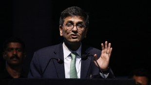 Chief Justice of India (CJI) Justice DY Chandrachud addresses the gathering during the centenary year celebration of the High Court Bar Association Nagpur, in Nagpur, Friday, April 5, 2024. (PTI Photo)