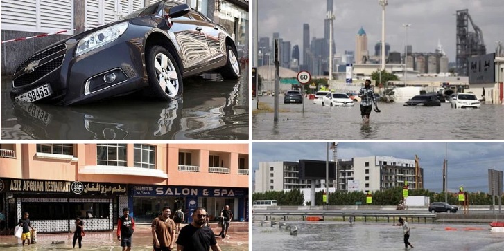 Dubai received over 142 millimeters of rainfall in just 24 hours on Tuesday (Image/Reuters)