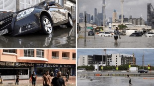 Dubai received over 142 millimeters of rainfall in just 24 hours on Tuesday (Image/Reuters)