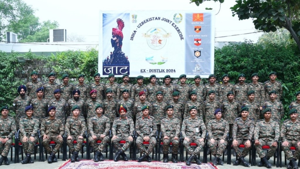 Indian Army contingent departed for Uzbekistan to participate in the 5th Edition of Joint Military Exercise ‘DUSTLIK’. (Image: X) Indian Army contingent departed for Uzbekistan to participate in the 5th Edition of Joint Military Exercise ‘DUSTLIK’. (Image: X)