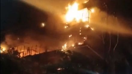Building in Noida catches fire Building in Noida catches fire