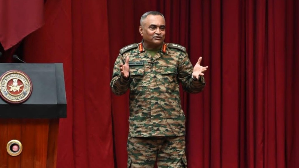 General Manoj Pande at the Defence Services Staff College (DSSC), in Wellington, Tamil Nadu. (Image: Indian Army)