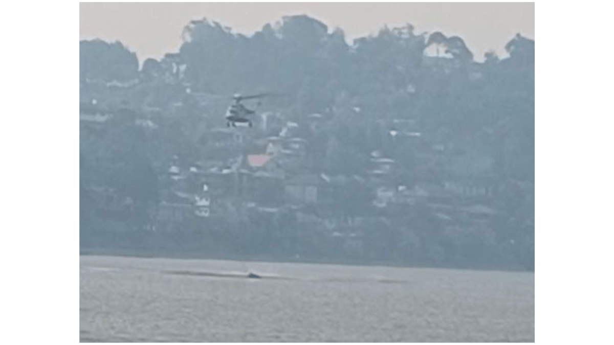 The step was taken after the IAF conducted an aerial survey over the areas of Nainital, Bhimtal and Sattal lakes to identify suitable locations for dousing operations (Photo: ANI) The step was taken after the IAF conducted an aerial survey over the areas of Nainital, Bhimtal and Sattal lakes to identify suitable locations for dousing operations (Photo: ANI)