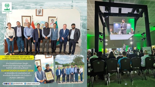 At the summit a delegation led by Sunil Kumar Singh, Additional Managing Director, NAFED was also present. (Image: X)