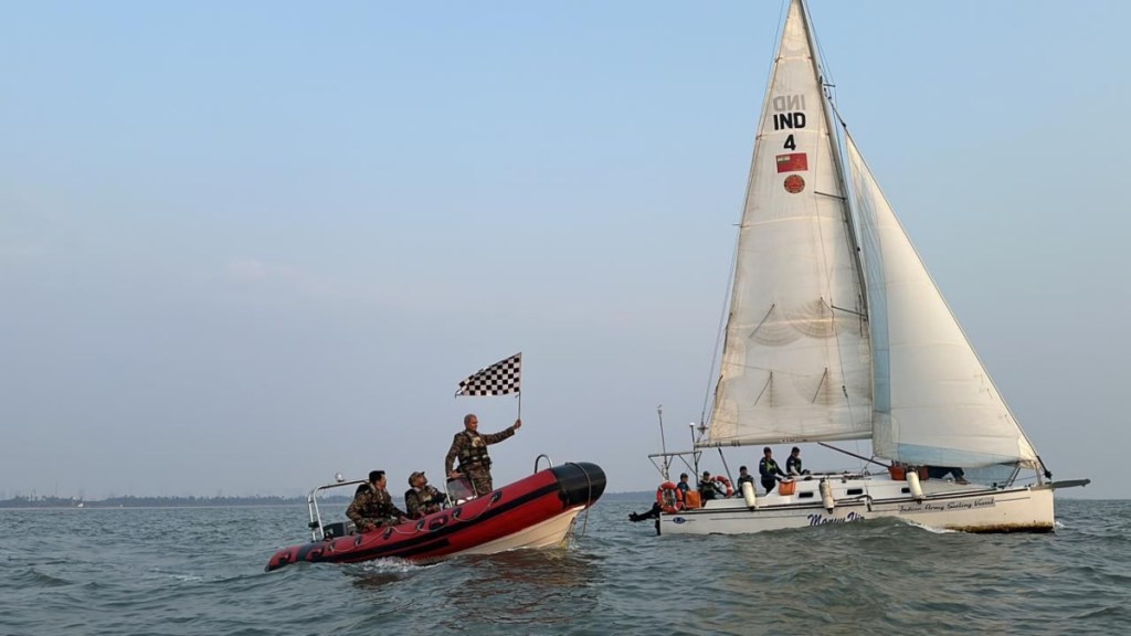 The Indian Army’s all-women crew completes training exercises prior to the upcoming around-the-world sailing expedition