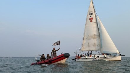 The Indian Army’s all-women crew completes training exercises prior to the upcoming around-the-world sailing expedition