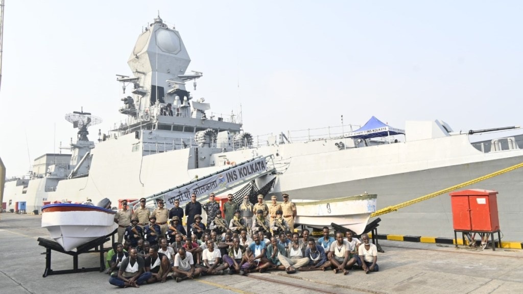 35 Somali Pirates captured by the Indian Navy. (Image: X) 35 Somali Pirates captured by the Indian Navy. (Image: X)