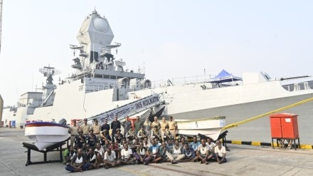 35 Somali Pirates captured by the Indian Navy. (Image: X)
