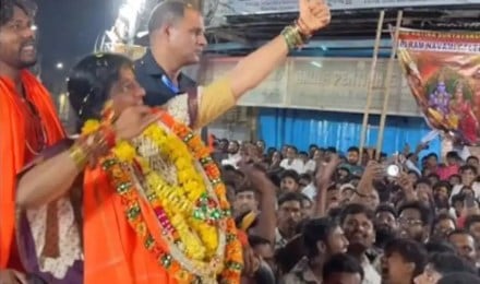 'Where did mosque come from?': Hyderabad BJP candidate on row over directing imaginary arrow 'Where did mosque come from?': Hyderabad BJP candidate on row over directing imaginary arrow