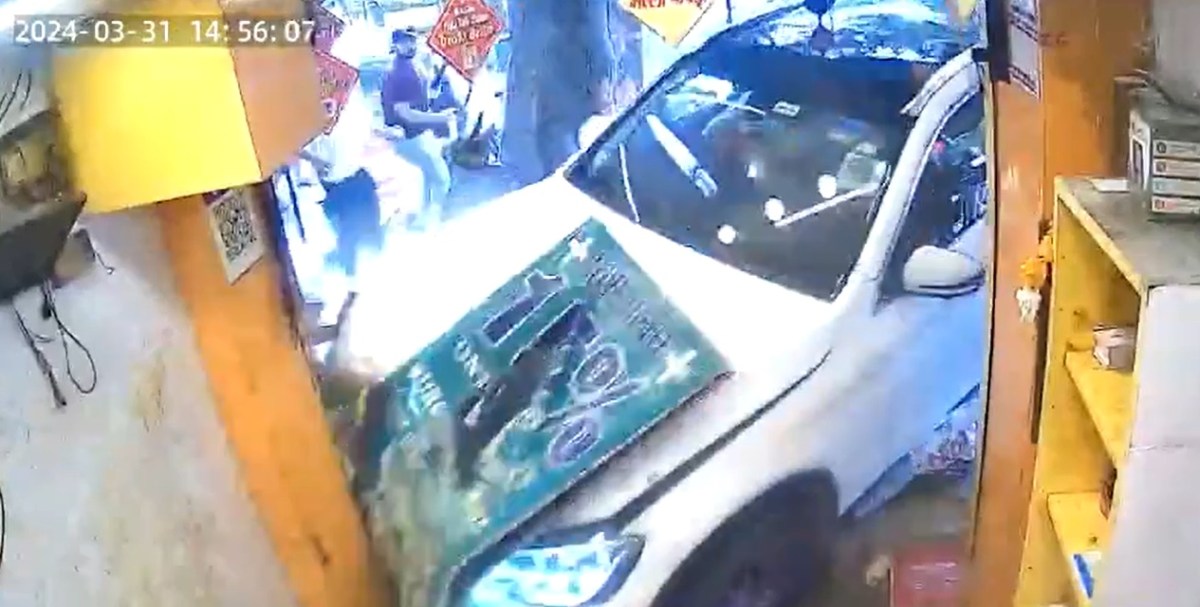 Caught on cam: Speeding Mercedes SUV rams into famous Delhi eatery, several injured Caught on cam: Speeding Mercedes SUV rams into famous Delhi eatery, several injured