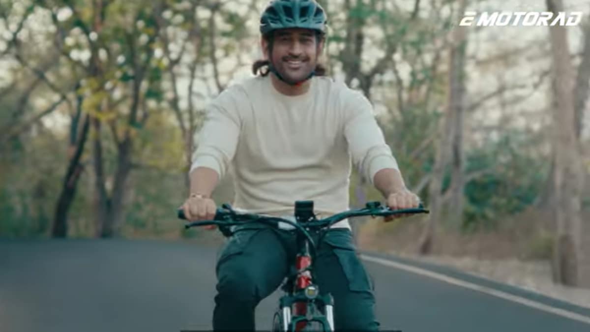 In the ad campaign, MS Dhoni is seen riding a T-rex Air EMotorad e-cycle from its Desire range
