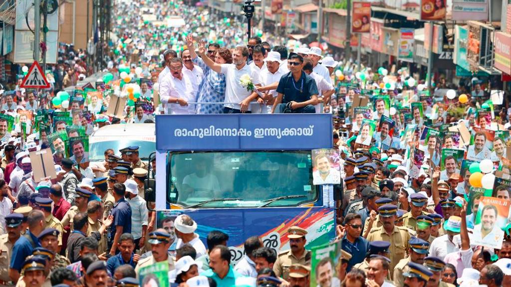 Rahul Gandhi's Wayanad rally drops IUML flags