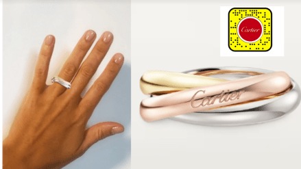 The AR technology features ring try-on capabilities enhanced by Ray Tracing and Hand Tracking, providing a precise and realistic experience