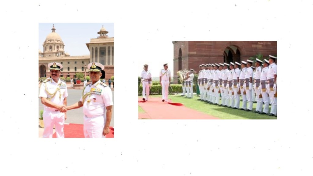 Admiral Dinesh K Tripathi takes on as the Chief of Naval Staff (image: indian navy)