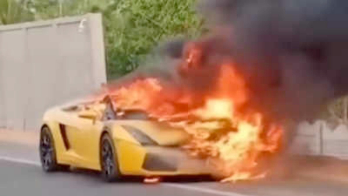 lamborghini fire hyderabad