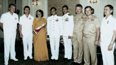 With former PM of India, Indira Gandhi