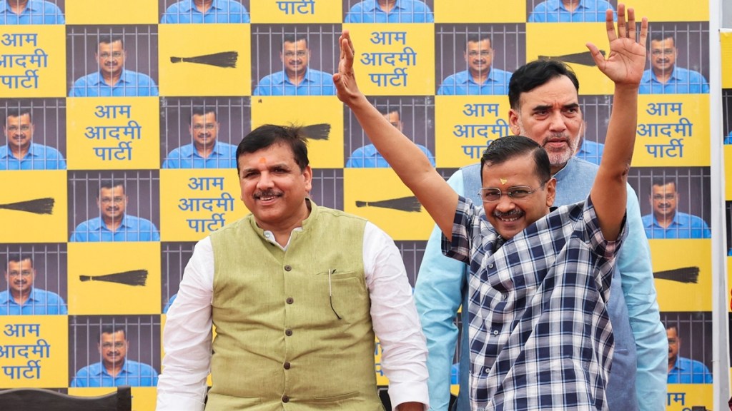 Delhi Chief Minister Arvind Kejriwal gestures on the day of a press conference after India's Supreme Court gave temporary bail to the Aam Aadmi Party's national conveyor in a liquor policy case, in New Delhi, India, May 11, 2024. REUTERS/Anushree Fadnavis Delhi Chief Minister Arvind Kejriwal gestures on the day of a press conference after India's Supreme Court gave temporary bail to the Aam Aadmi Party's national conveyor in a liquor policy case, in New Delhi, India, May 11, 2024. REUTERS/Anushree Fadnavis
