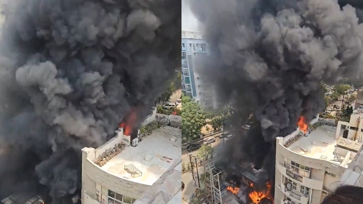fire in Indirapuram flats